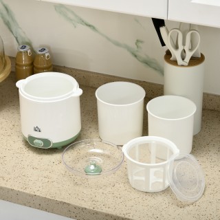 Γιαουρτιέρα HOMCOM 20W 1,5L για 3-5 άτομα με 2 βάζα και σουρωτήρι, ... Γιαουρτιέρα HOMCOM 20W 1,5L για 3-5 άτομα με 2 βάζα και σουρωτήρι, ...