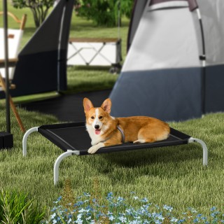 Κρεβάτι PawHut Raised Dog με αναπνεύσιμο κάθισμα, από μέταλλο και ύ...