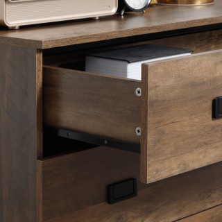 HOMCOM Συρταριέρα μοριοσανίδα με 4 συρτάρια και μεταλλική για σαλόν...