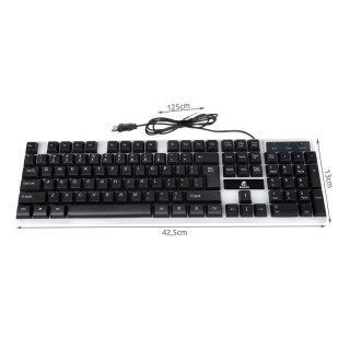 Ενσύρματο Πληκτρολόγιο Gaming USB με RGB LED Φωτισμό US SPM 12540