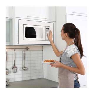 Εντοιχιζόμενος Φούρνος Μικροκυμάτων με Γκριλ 20 Lt 700 W Χρώματος Λ...