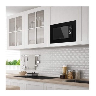 Εντοιχιζόμενος Φούρνος Μικροκυμάτων με Γκριλ 20 Lt 700 W Χρώματος Μ...