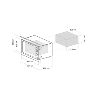 Εντοιχιζόμενος Φούρνος Μικροκυμάτων με Γκριλ 25 Lt 900 W Cecotec Gr... Εντοιχιζόμενος Φούρνος Μικροκυμάτων με Γκριλ 25 Lt 900 W Cecotec Gr...