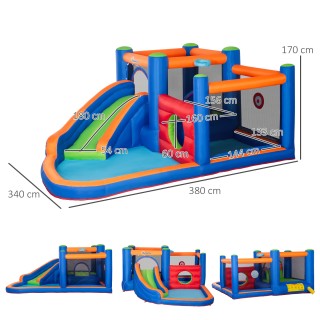 Outsunny Bouncy Castle για παιδιά 3-8 ετών με τσουλήθρα, τραμπολίνο... Outsunny Bouncy Castle για παιδιά 3-8 ετών με τσουλήθρα, τραμπολίνο...