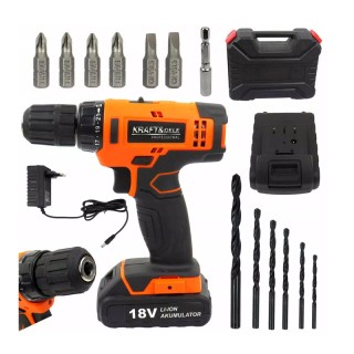 Επαναφορτιζόμενο Δραπανοκατσάβιδο 18 V Kraft&Dele KD-1572 Επαναφορτιζόμενο Δραπανοκατσάβιδο 18 V Kraft&Dele KD-1572
