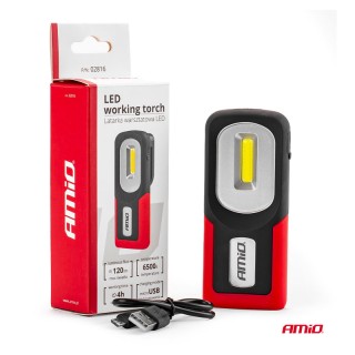 Επαναφορτιζόμενος Φακός Συνεργείου Χειρός LED WT06 AMiO 02816