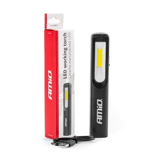 Επαναφορτιζόμενος Φακός Συνεργείου Χειρός LED WT07 AMiO 02817