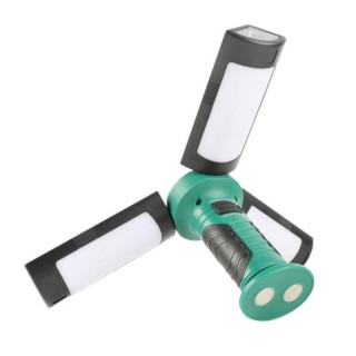 Επαναφορτιζόμενος LED USB Φακός Εργασίας με 3 Πτυσσόμενες Κεφαλές 6...