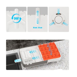 Επεκτεινόμενη Πιατοθήκη Στεγνωτήριο 44-52.5 x 31.5 x 11.5 cm Costwa... Επεκτεινόμενη Πιατοθήκη Στεγνωτήριο 44-52.5 x 31.5 x 11.5 cm Costwa...