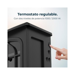 Επιδαπέδιο Ηλεκτρικό Τζάκι με Εφέ Φλόγας 2000 W Cecotec ReadyWarm 2... Επιδαπέδιο Ηλεκτρικό Τζάκι με Εφέ Φλόγας 2000 W Cecotec ReadyWarm 2...