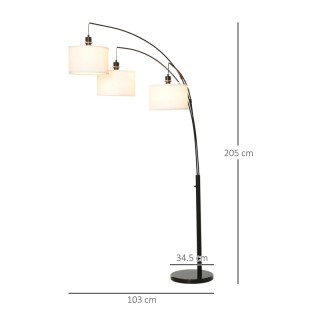 Επιδαπέδιο Μεταλλικό Τρίφωτο Φωτιστικό με Εύκαμπτους Βραχίονες και ... Επιδαπέδιο Μεταλλικό Τρίφωτο Φωτιστικό με Εύκαμπτους Βραχίονες και ...