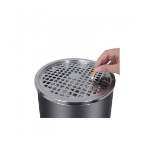 Επιδαπέδιο Σταχτοδοχείο από Ανοξείδωτο Ατσάλι με Κάδο Απορριμμάτων ...