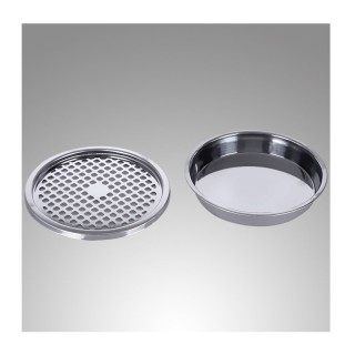 Επιδαπέδιο Σταχτοδοχείο από Ανοξείδωτο Ατσάλι με Κάδο Απορριμμάτων ...