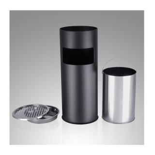 Επιδαπέδιο Σταχτοδοχείο από Ανοξείδωτο Ατσάλι με Κάδο Απορριμμάτων ... Επιδαπέδιο Σταχτοδοχείο από Ανοξείδωτο Ατσάλι με Κάδο Απορριμμάτων ...