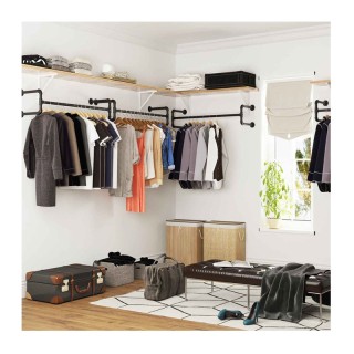 Επιτοίχια Μεταλλική Ράγα Ρούχων 110 x 30 x 29.3 cm Songmics HSR64BK Επιτοίχια Μεταλλική Ράγα Ρούχων 110 x 30 x 29.3 cm Songmics HSR64BK