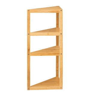 Επιτοίχια Γωνιακή Ραφιέρα Μπάνιου από Μπαμπού με 3 Ράφια 36.6 x 33....