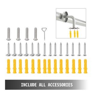 Επιτοίχια Κουπαστή Σκάλας από Ανοξείδωτο Ατσάλι 183 cm VEVOR LTFS6Y... Επιτοίχια Κουπαστή Σκάλας από Ανοξείδωτο Ατσάλι 183 cm VEVOR LTFS6Y...