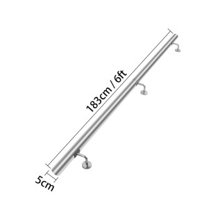 Επιτοίχια Κουπαστή Σκάλας από Ανοξείδωτο Ατσάλι 183 cm VEVOR LTFS6Y...