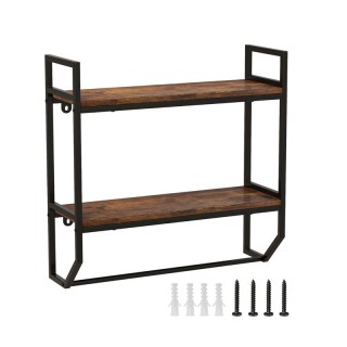 Επιτοίχια Μεταλλική Ραφιέρα με 2 Ξύλινα Ράφια 1 Ράγα 59 x 20 x 58 c... Επιτοίχια Μεταλλική Ραφιέρα με 2 Ξύλινα Ράφια 1 Ράγα 59 x 20 x 58 c...