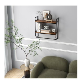 Επιτοίχια Μεταλλική Ραφιέρα με 2 Ξύλινα Ράφια 1 Ράγα 59 x 20 x 58 c... Επιτοίχια Μεταλλική Ραφιέρα με 2 Ξύλινα Ράφια 1 Ράγα 59 x 20 x 58 c...