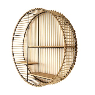 Επιτοίχια Μεταλλική Στρογγυλή Ραφιέρα με 3 Ράφια 53 x 12 cm Home De... Επιτοίχια Μεταλλική Στρογγυλή Ραφιέρα με 3 Ράφια 53 x 12 cm Home De...