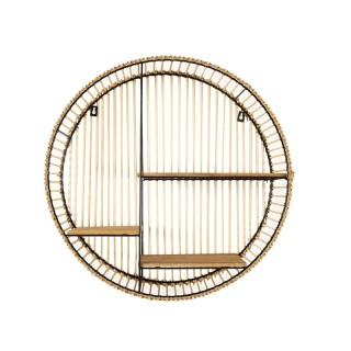 Επιτοίχια Μεταλλική Στρογγυλή Ραφιέρα με 3 Ράφια 53 x 12 cm Home De... Επιτοίχια Μεταλλική Στρογγυλή Ραφιέρα με 3 Ράφια 53 x 12 cm Home De...