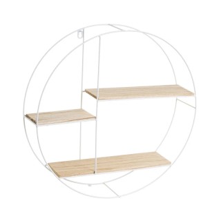 Επιτοίχια Μεταλλική Στρογγυλή Ραφιέρα με 3 Ξύλινα Ράφια 53 x 53 cm ... Επιτοίχια Μεταλλική Στρογγυλή Ραφιέρα με 3 Ξύλινα Ράφια 53 x 53 cm ...