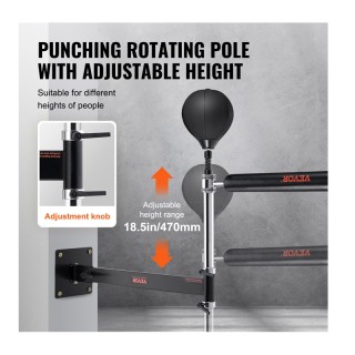 Επιτοίχια Περιστρεφόμενη Ράβδος Boxing με Αχλάδι και Γάντια 735 x 2...