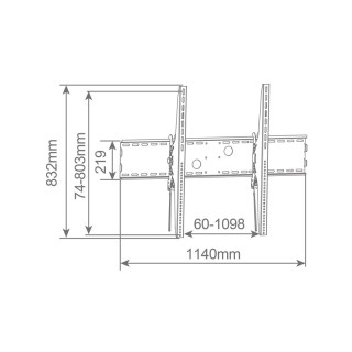 Επιτοίχια Βάση Τηλεόρασης Βαρέως Τύπου με Βραχίονα 60-100 100 Kg GS... Επιτοίχια Βάση Τηλεόρασης Βαρέως Τύπου με Βραχίονα 60-100 100 Kg GS...