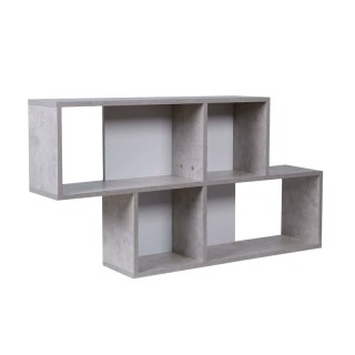 Επιτοίχια Ξύλινη Ραφιέρα με 4 Ράφια 100 x 19.5 x 53 cm Χρώματος Γκρ... Επιτοίχια Ξύλινη Ραφιέρα με 4 Ράφια 100 x 19.5 x 53 cm Χρώματος Γκρ...