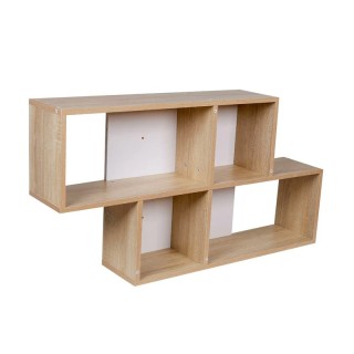 Επιτοίχια Ξύλινη Ραφιέρα με 4 Ράφια 100 x 19.5 x 53 cm Χρώματος Καφ... Επιτοίχια Ξύλινη Ραφιέρα με 4 Ράφια 100 x 19.5 x 53 cm Χρώματος Καφ...