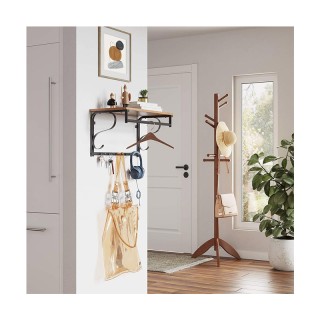 Επιτοίχιο Μεταλλικό Ράφι με 5 Άγκιστρα και 1 Ράγα Ρούχων 60 x 30 x ... Επιτοίχιο Μεταλλικό Ράφι με 5 Άγκιστρα και 1 Ράγα Ρούχων 60 x 30 x ...