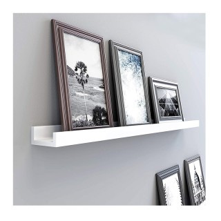 Επιτοίχιο Ξύλινο Ράφι 110 x 10 x 5 cm Songmics LWS46WT Επιτοίχιο Ξύλινο Ράφι 110 x 10 x 5 cm Songmics LWS46WT