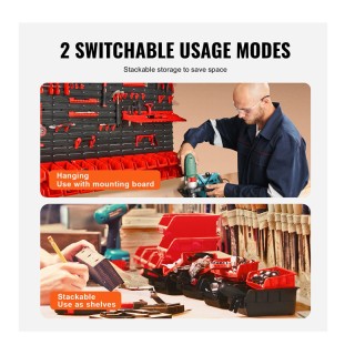 Επιτοίχιο Σύστημα Αποθήκευσης Εργαλείων με 30 Σκαφάκια VEVOR BGSWLX...