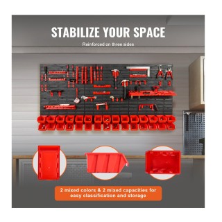 Επιτοίχιο Σύστημα Αποθήκευσης Εργαλείων με 30 Σκαφάκια VEVOR BGSWLX... Επιτοίχιο Σύστημα Αποθήκευσης Εργαλείων με 30 Σκαφάκια VEVOR BGSWLX...