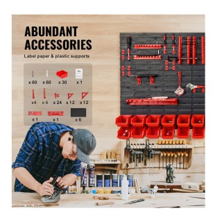 Επιτοίχιο Σύστημα Αποθήκευσης Εργαλείων με 30 Σκαφάκια VEVOR BGSWLX... Επιτοίχιο Σύστημα Αποθήκευσης Εργαλείων με 30 Σκαφάκια VEVOR BGSWLX...