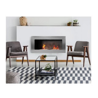 Επιτοίχιο Τζάκι Βιοαιθανόλης από Ανοξείδωτο Ατσάλι με 2 Καυστήρες 1... Επιτοίχιο Τζάκι Βιοαιθανόλης από Ανοξείδωτο Ατσάλι με 2 Καυστήρες 1...