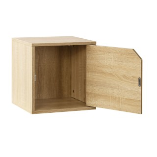 Επιτοίχιο Ξύλινο Ντουλάπι 35 x 29.2 x 35 cm Χρώματος Καφέ Ανοιχτό B...