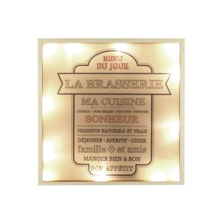 Επιτοίχιο Ξύλινο Τετράγωνο Φωτιστικό LED Πίνακας La Brasserie 24 x ... Επιτοίχιο Ξύλινο Τετράγωνο Φωτιστικό LED Πίνακας La Brasserie 24 x ...