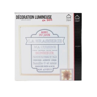 Επιτοίχιο Ξύλινο Τετράγωνο Φωτιστικό LED Πίνακας La Brasserie 24 x ... Επιτοίχιο Ξύλινο Τετράγωνο Φωτιστικό LED Πίνακας La Brasserie 24 x ...