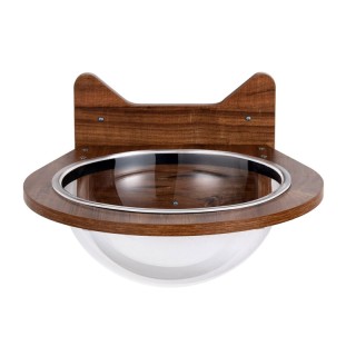 Επιτοίχιο Ξύλινο Κρεβάτι Γάτας με Πλαστική Διάφανη Φούσκα 40 x 40 x...