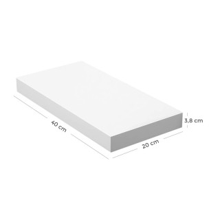 Επιτοίχιο Ξύλινο Ράφι 40 x 20 x 3.8 Χρώματος Λευκό VASAGLE LWS24WT Επιτοίχιο Ξύλινο Ράφι 40 x 20 x 3.8 Χρώματος Λευκό VASAGLE LWS24WT