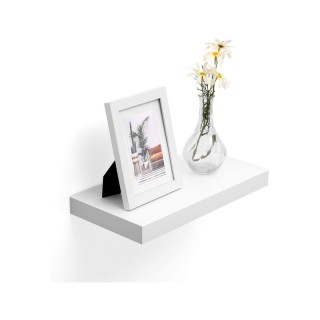 Επιτοίχιο Ξύλινο Ράφι 40 x 20 x 3.8 Χρώματος Λευκό VASAGLE LWS24WT Επιτοίχιο Ξύλινο Ράφι 40 x 20 x 3.8 Χρώματος Λευκό VASAGLE LWS24WT