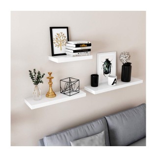 Επιτοίχιο Ξύλινο Ράφι 40 x 20 x 3.8 Χρώματος Λευκό VASAGLE LWS24WT Επιτοίχιο Ξύλινο Ράφι 40 x 20 x 3.8 Χρώματος Λευκό VASAGLE LWS24WT