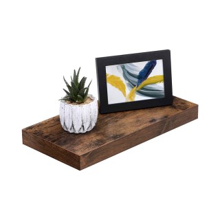 Επιτοίχιο Ξύλινο Ράφι 40 x 20 x 3.8 Χρώματος Σκούρο Καφέ VASAGLE LW... Επιτοίχιο Ξύλινο Ράφι 40 x 20 x 3.8 Χρώματος Σκούρο Καφέ VASAGLE LW...