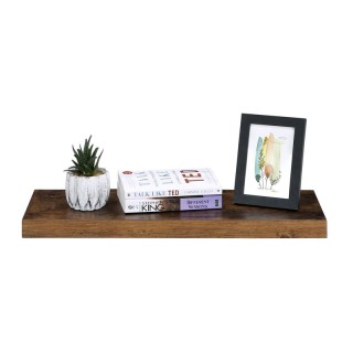 Επιτοίχιο Ξύλινο Ράφι 60 x 20 x 3.8 cm Χρώματος Καφέ VASAGLE LWS26BX Επιτοίχιο Ξύλινο Ράφι 60 x 20 x 3.8 cm Χρώματος Καφέ VASAGLE LWS26BX