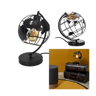 Επιτραπέζιο Μεταλλικό Φωτιστικό Υδρόγειος 26 cm E27 25 W Home Deco ... Επιτραπέζιο Μεταλλικό Φωτιστικό Υδρόγειος 26 cm E27 25 W Home Deco ...