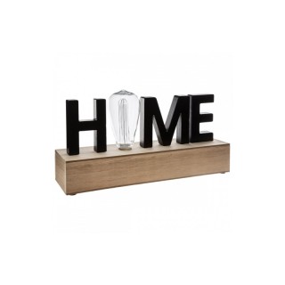 Επιτραπέζιο Ορθογώνιο Ξύλινο Φωτιστικό Μπαταρίας Home 34 x 8 x 16 c...