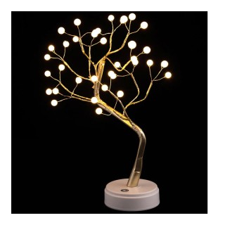 Επιτραπέζιο Χάλκινο Φωτιστικό Μπαταρίας/USB Bonsai με 36 LED Bakaji...