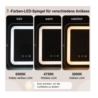 Επιτραπέζιος Καθρέπτης Μακιγιάζ με LED Φωτισμό 25 x 3 x 30 cm Costw... Επιτραπέζιος Καθρέπτης Μακιγιάζ με LED Φωτισμό 25 x 3 x 30 cm Costw...